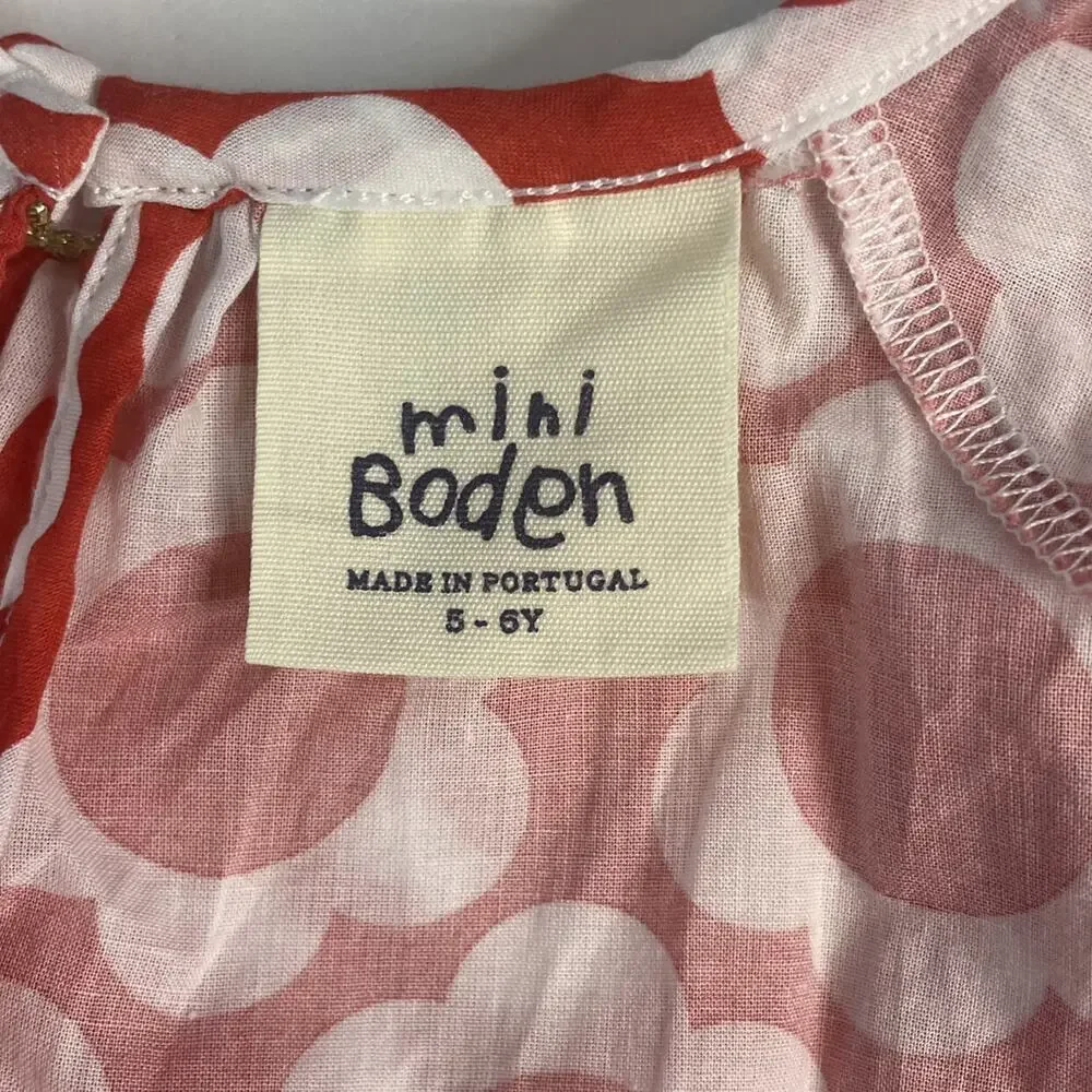 Mini Boden Girls Floral Cotton Top Size 5-6Y